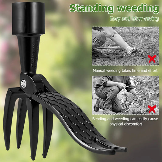 1PCS Weeding Head Replacement Claw Foot Pedal Weed Puller Stand Up Gardening Digging Weeder Root Remover And Handle（Alone）